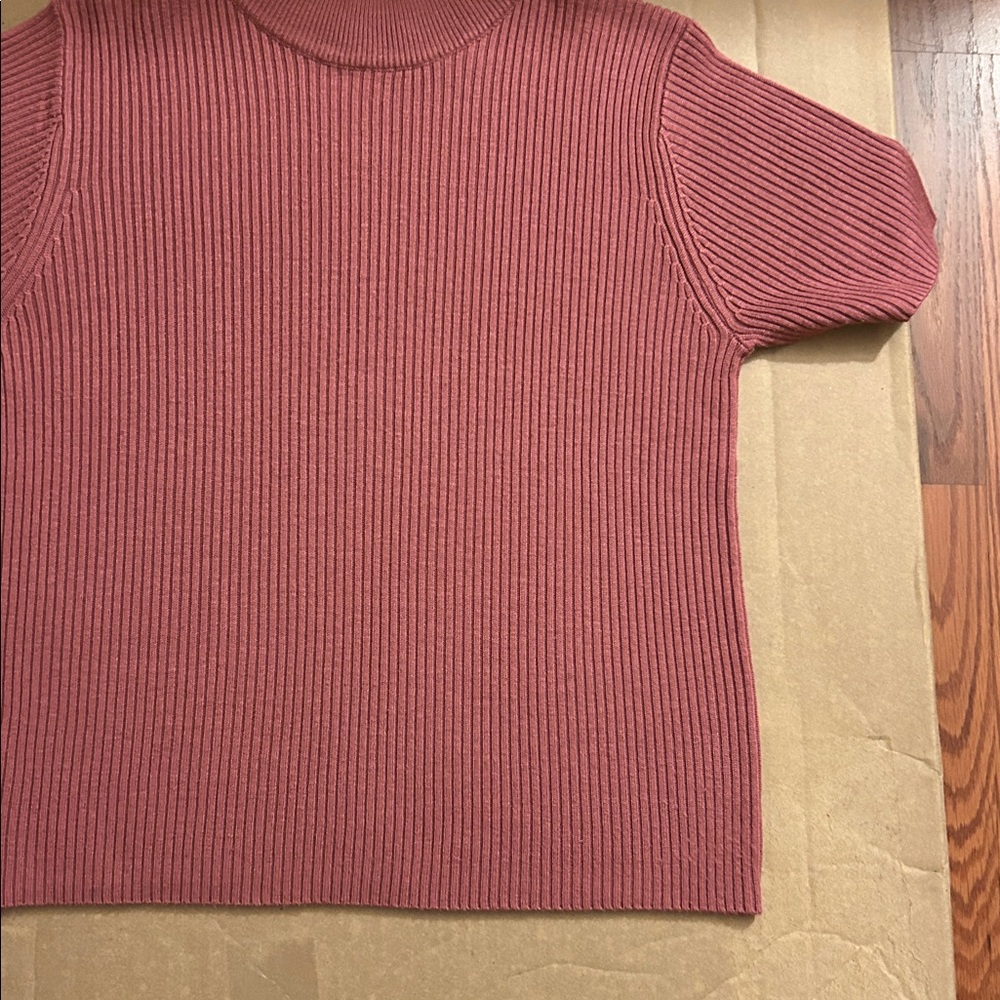Studio Works Ribbed Mock Neck Top - Picture 3 of 7